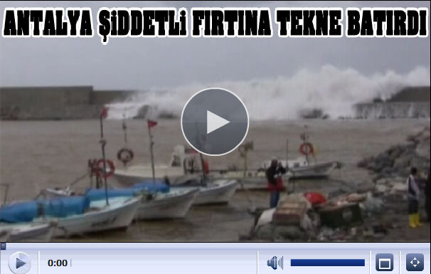 Şiddetli Fırtına Tekne Batırdı