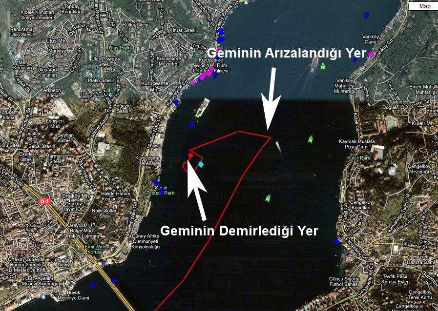 İstanbul Boğazında Tanker Arızası