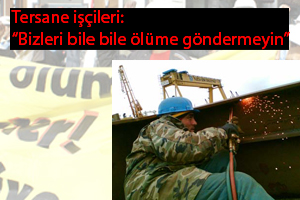 Tersane işçilerinden &quot;tabutlu&quot; protesto
