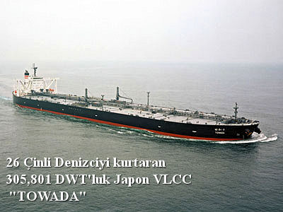 26 Çinli Denizciyi Japon VLCC Kurtardı