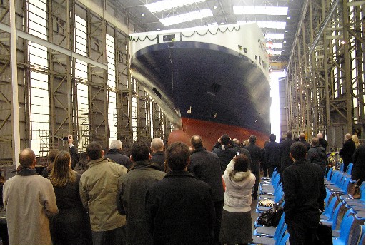 U.N Ro-ro'nun Yeni Gemisi Denize İndirildi