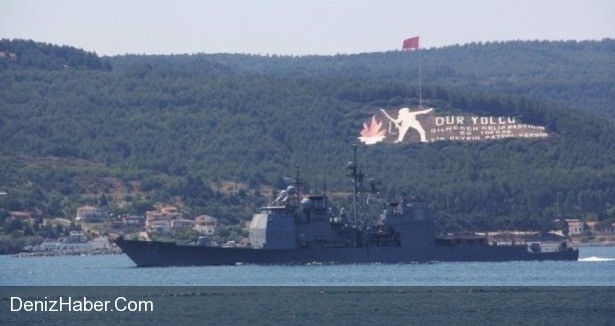 Güdümlü Füze Muhribi &quot;USS Vella Gulf&quot; geçti