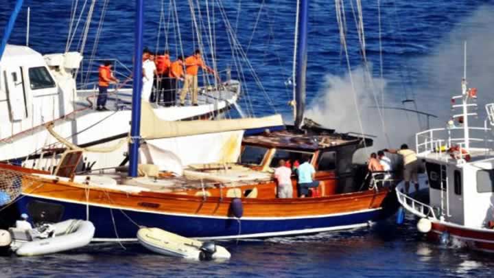 Yarım Milyonluk Yat Yandı