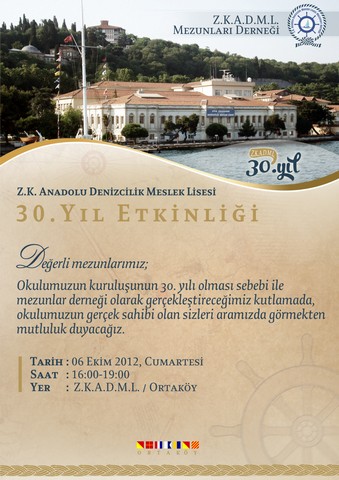 Ziya Kalkavan ADML&#039;de 30. Yıl Kutlaması