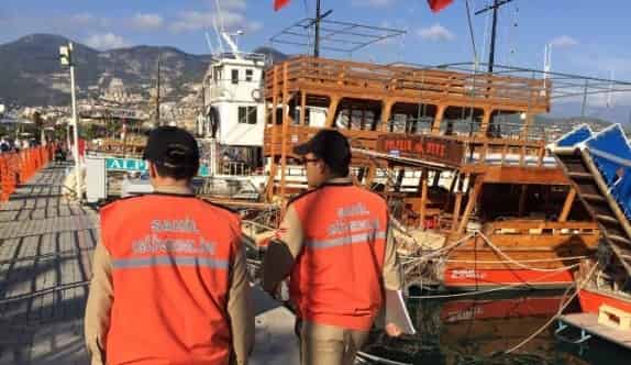 Alanya Sahil Güvenlik Ekipleri Tekneleri Denetledi