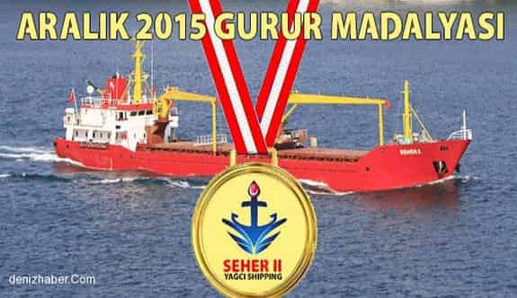 ARALIK 2015 Gurur Madalyası SEHER II Gemisine