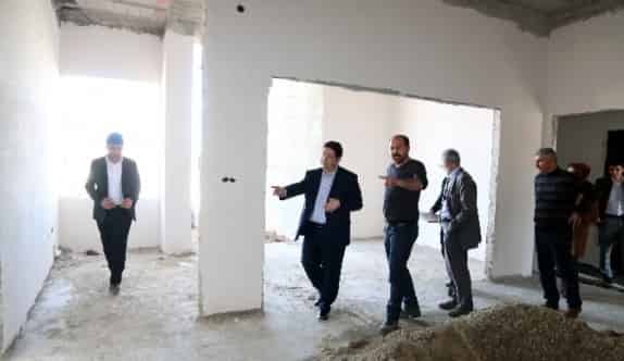 Başkan Yazgı Kadın Aktivite Merkezi İnşaatında İncelemede Bulundu