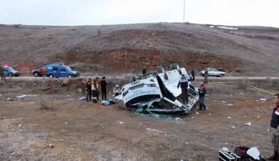 Kayseri’deki Minibüs Kazası