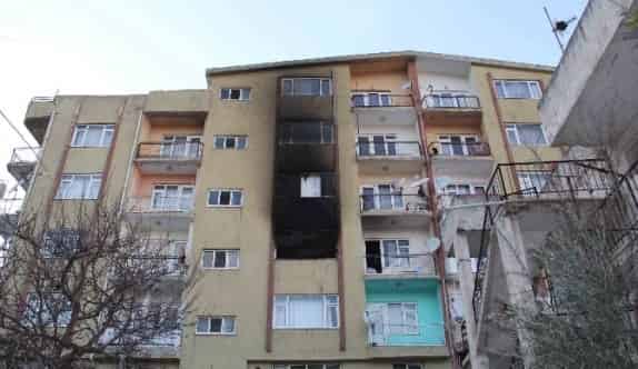 Kuşadası’nda 6 Katlı Apartmanda Yangın