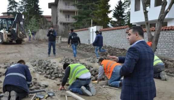 Safranbolu’da Granit Yol Çalışması