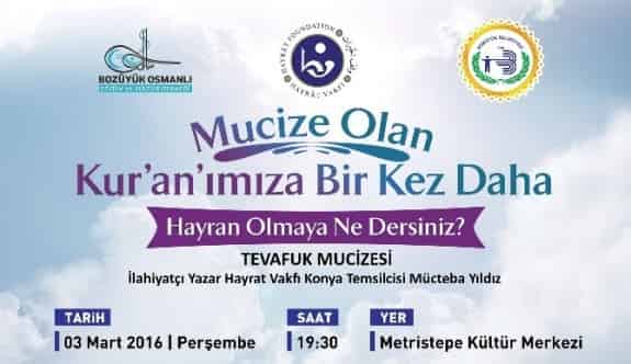 Bozüyük’te Kur’an-ı Kerim Ve Tevafuk Mucizesi Anlatılacak