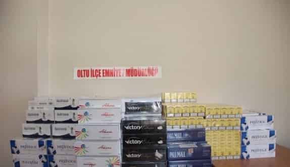 Oltu’da 4 Bin 120 Paket Kaçak Sigara Ele Geçirildi