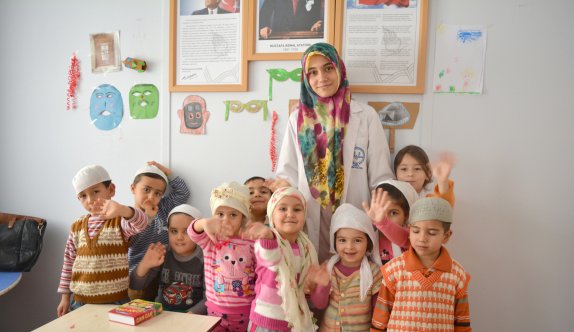 TOKİ şantiyesi olarak kullanılan prefabrike bina eğitim yuvası oldu