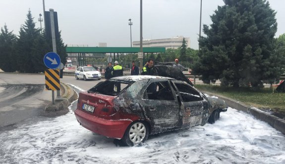 LPG'li araç küle döndü