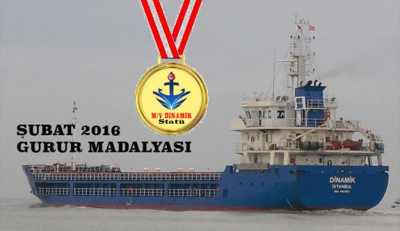 Şubat Gurur Madalyası M/V DİNAMİK Gemisiyle Statü'nün