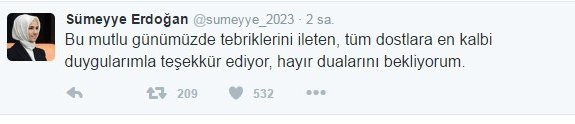 Sümeyye Erdoğan Ve Selçuk Bayraktar’dan Twitter Paylaşımı