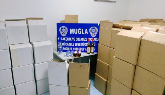 Bodrum’da 2 bin 388 şişe kaçak içki ele geçirildi