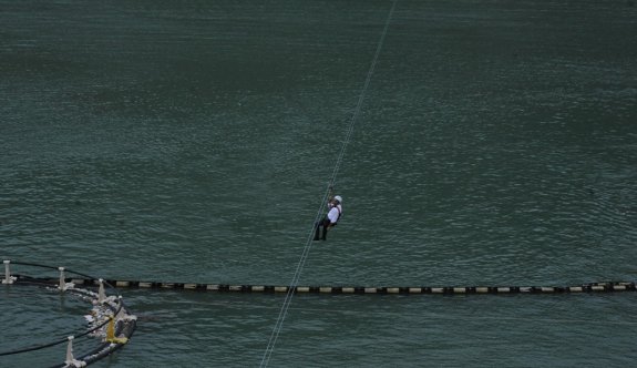 Borçka Baraj Gölü Üzerine "Zipline" Kuruldu