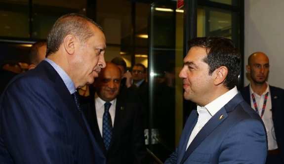Erdoğan, Yunanistan Başbakanı Çipras ile görüştü