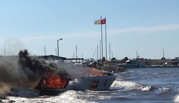 Kurşunlu’da yat yangını