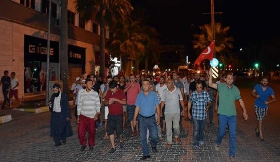 Ortaca’da darbe girişimine tepki