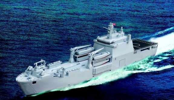 TCG Sancaktar denize indiriliyor