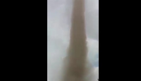 Dev hortum korkuya neden oldu