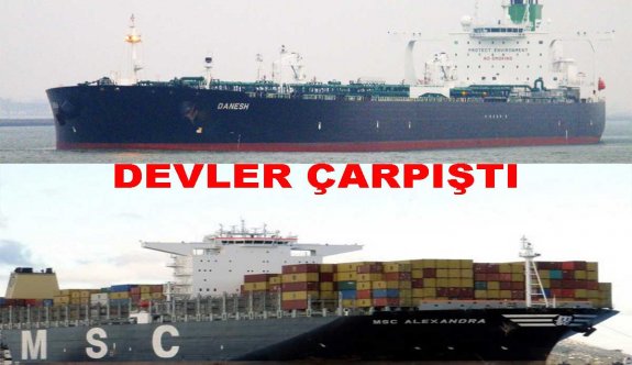 Singapur Boğazında Tanker ile Konteyner Gemisi Çarpıştı