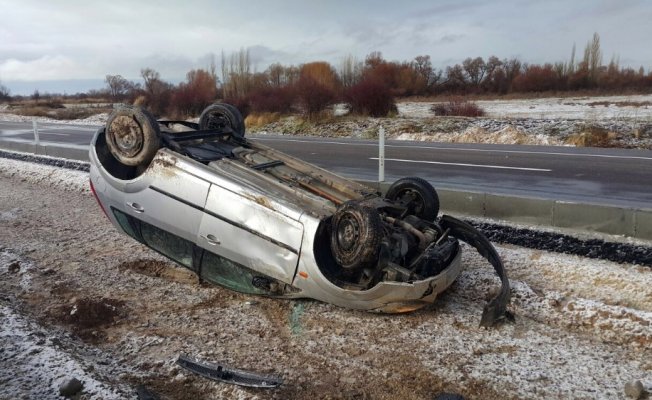 Konya’da otomobil takla attı: 4 yaralı