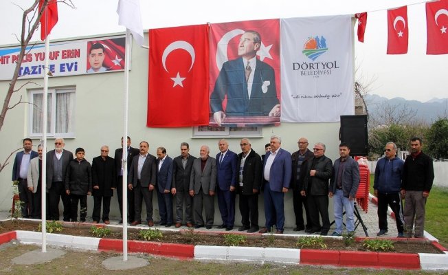 Şehit Polis Yusuf Erin taziye evi törenle açıldı