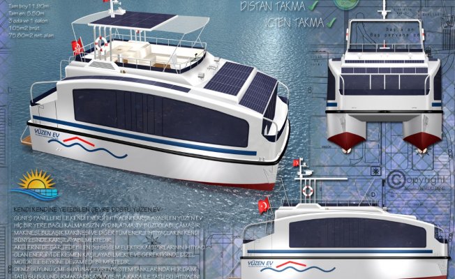 Güneş enerjili yüzen ev