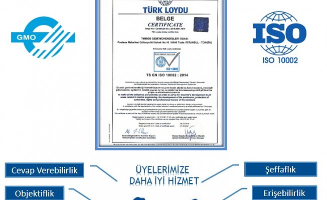 GMO ISO 10002 Müşteri/Üye Memnuniyeti Belgesini Almaya Hak Kazandı