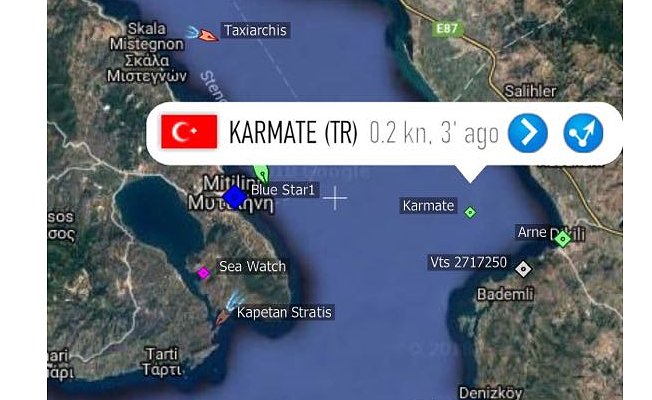 Ege Denizinde Gemiler Çarpıştı