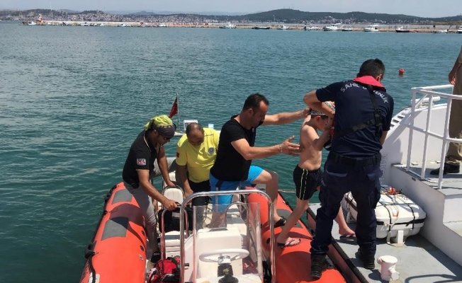 Yaralı çocuk için Sahil Güvenlik tıbbi tahliye yaptı