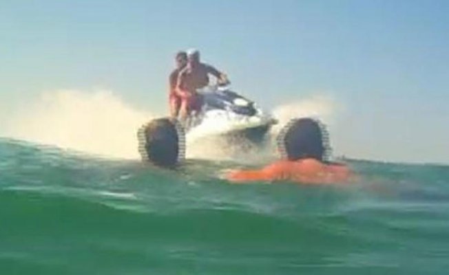 Denizde can pazarı böyle görüntülendi