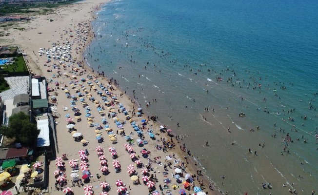 (Özel) Şile sahilleri tatilcilerle doldu taştı