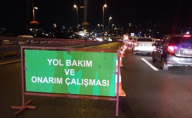 Haliç Köprüsü metrobüs yolunda çalışma başladı