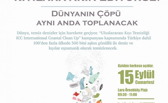 15 Eylül’deTURMEPA Gönüllüleri ile kıyılarda buluşalım etkinliği
