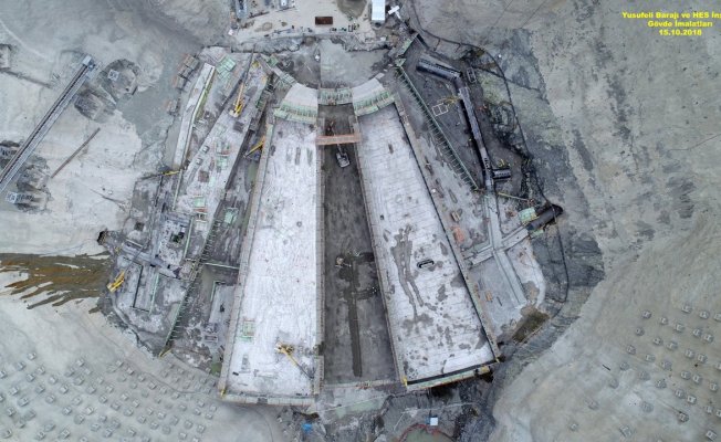 Yusufeli Barajının fiziki yapısı yüzde 70 tamamlandı