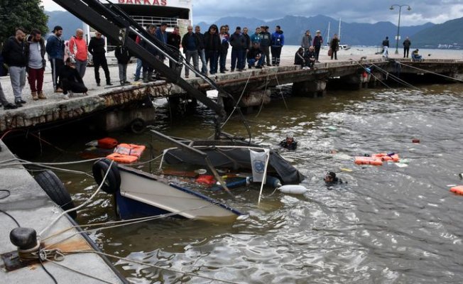Marmaris’te 7 balıkçı teknesi battı