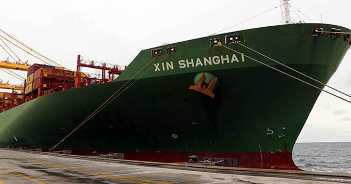 Asyaport&#039;a ilk COSCO gemisi geldi