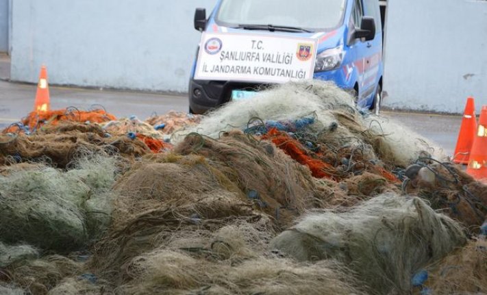 Şanlıurfa’da 40 bin metre balık ağı ele geçirildi