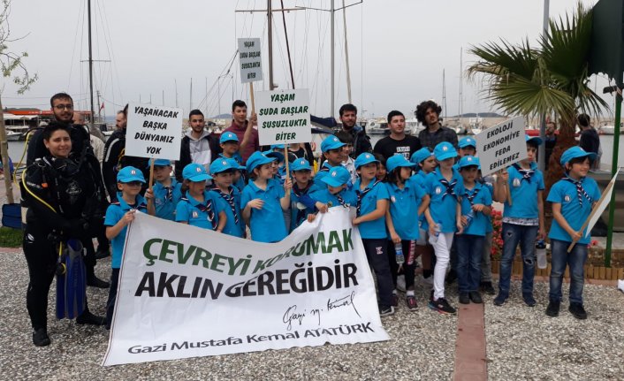 Urla&#039;da deniz temizliği yapıldı