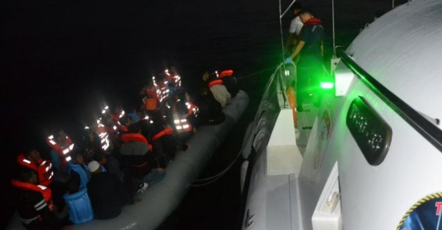 Kuşadası Körfezi’nde 34’ü çocuk 58 kaçak göçmen yakalandı