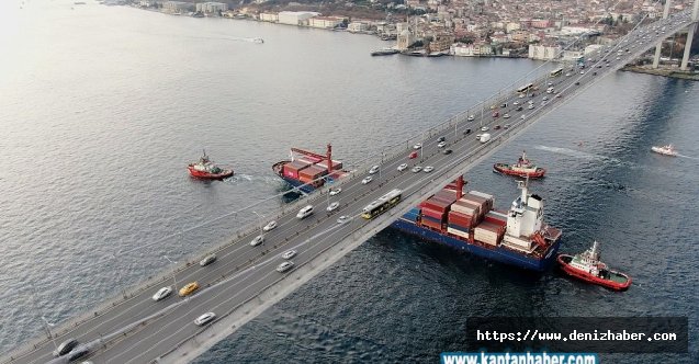 Kıyıya çarpan gemi havadan görüntülendi