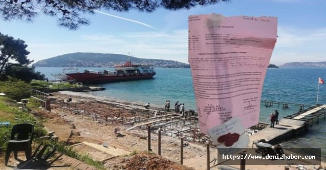 Heybeliada plajına 50 ton beton