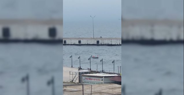 Sinop’ta denize düşen otomobilin sürücüsü kendi imkanlarıyla sudan çıktı