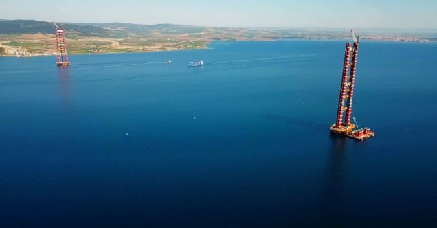 Çanakkale Boğaz Köprüsü’nün kuleleri 270 metreye ulaştı