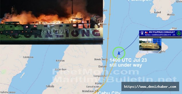 Filipinler&#039;de arabalı yolcu feribotu alevler içinde kaldı!