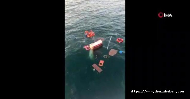 Büyükada açıklarında tekne battı... Kurtarma anları saniye saniye kaydedildi!
